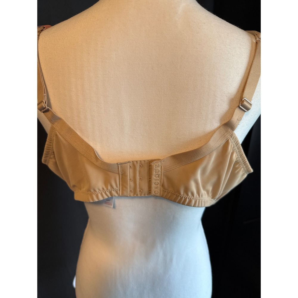 Cacique Modern Collection Boost Plunge Bra Tan Nude 42D Underwire 5513 NEW - Picture 4 of 4